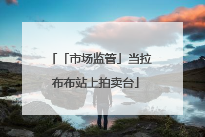 「市场监管」当拉布布站上拍卖台