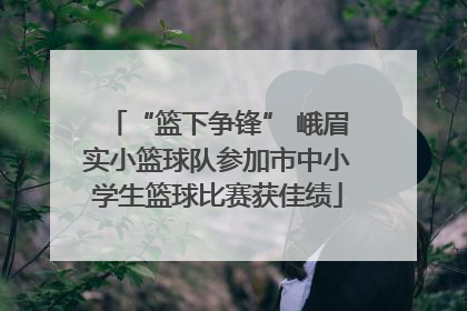 “篮下争锋” 峨眉实小篮球队参加市中小学生篮球比赛获佳绩