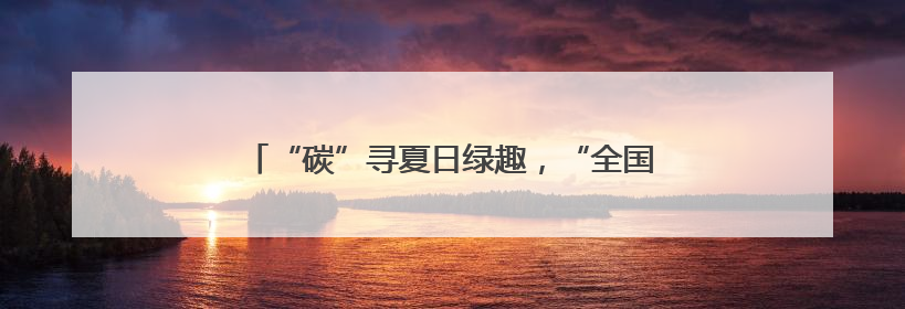 “碳”寻夏日绿趣，“全国低碳日”烟台主场活动举行