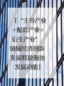 “主导产业+配套产业+衍生产业” 镇域经济创新发展释放强劲发展动能