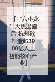 “六小龙”火热出圈后 杭州欲打造超3900亿人工智能核心产业