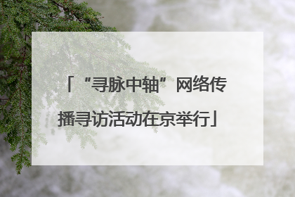 “寻脉中轴”网络传播寻访活动在京举行