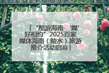 “酷游海南·‘媒’好相约”2025百家媒体海南（陵水）旅游推介活动启幕