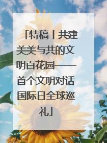 特稿丨共建美美与共的文明百花园——首个文明对话国际日全球巡礼