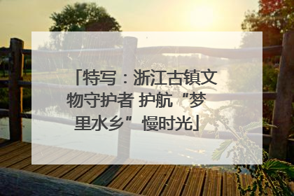 特写：浙江古镇文物守护者 护航“梦里水乡”慢时光