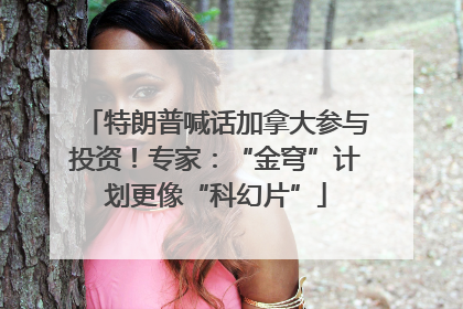 特朗普喊话加拿大参与投资！专家：“金穹”计划更像“科幻片”