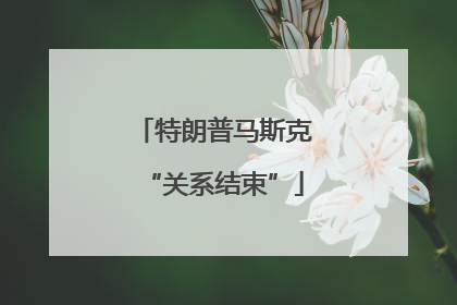 特朗普马斯克“关系结束”
