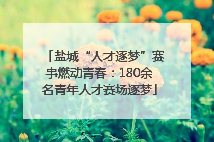 盐城“人才逐梦”赛事燃动青春：180余名青年人才赛场逐梦