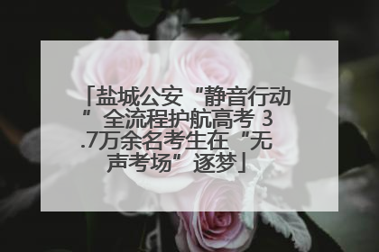盐城公安“静音行动”全流程护航高考 3.7万余名考生在“无声考场”逐梦