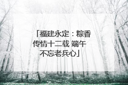 福建永定：粽香传情十二载 端午不忘老兵心
