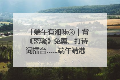 端午有湘味③｜背《离骚》免票、打诗词擂台……端午靖港古镇趣味多