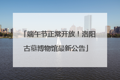 端午节正常开放！洛阳古墓博物馆最新公告
