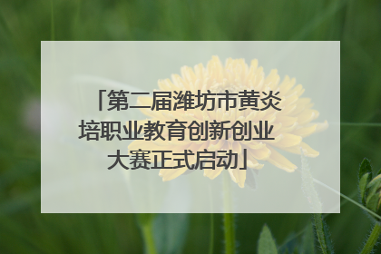第二届潍坊市黄炎培职业教育创新创业大赛正式启动