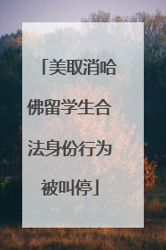 美取消哈佛留学生合法身份行为被叫停