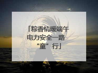 粽香情暖端午 电力安全一路“童”行