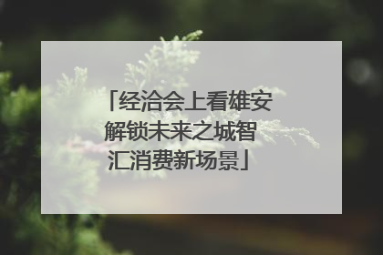 经洽会上看雄安 解锁未来之城智汇消费新场景