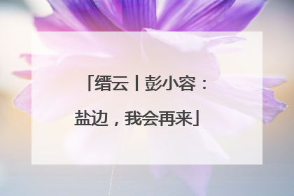 缙云丨彭小容：盐边，我会再来