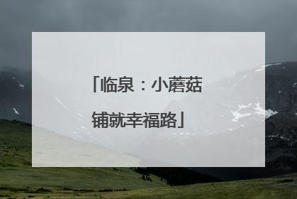 临泉：小蘑菇铺就幸福路