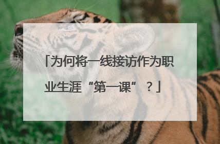 为何将一线接访作为职业生涯“第一课”？