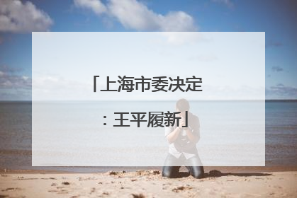 上海市委决定：王平履新
