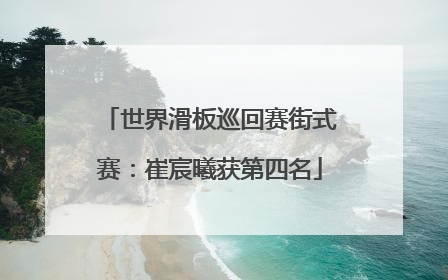 世界滑板巡回赛街式赛：崔宸曦获第四名