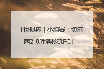 世俱杯｜小组赛：切尔西2-0胜洛杉矶FC