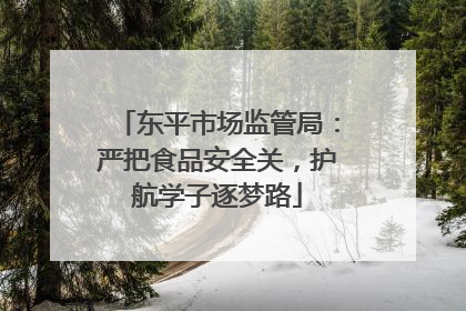 东平市场监管局：严把食品安全关，护航学子逐梦路