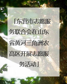 东营市志愿服务联合会在山东省黄河三角洲农高区开展志愿服务活动