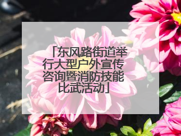 东风路街道举行大型户外宣传咨询暨消防技能比武活动
