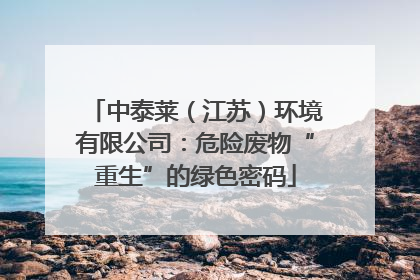 中泰莱（江苏）环境有限公司：危险废物“重生”的绿色密码