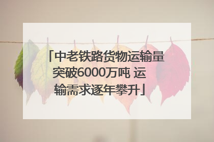 中老铁路货物运输量突破6000万吨 运输需求逐年攀升