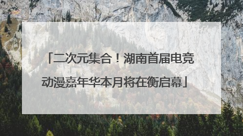 二次元集合！湖南首届电竞动漫嘉年华本月将在衡启幕
