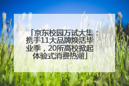 京东校园万试大集：携手11大品牌焕活毕业季，20所高校掀起体验式消费热潮