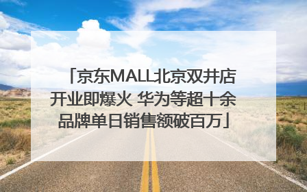 京东MALL北京双井店开业即爆火 华为等超十余品牌单日销售额破百万