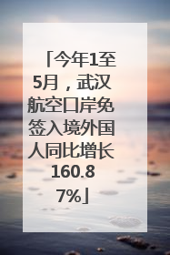 今年1至5月，武汉航空口岸免签入境外国人同比增长160.87%