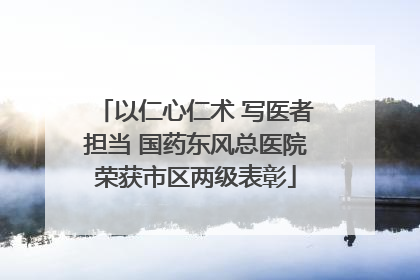 以仁心仁术 写医者担当 国药东风总医院荣获市区两级表彰
