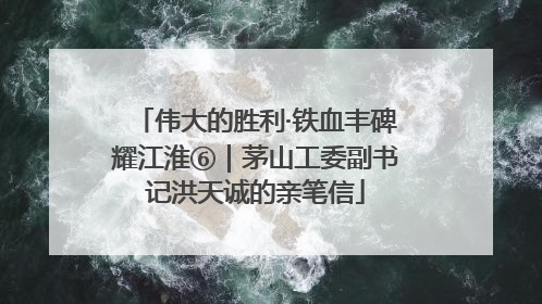 伟大的胜利·铁血丰碑耀江淮⑥｜茅山工委副书记洪天诚的亲笔信