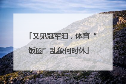 又见冠军泪，体育“饭圈”乱象何时休