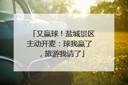 又赢球！盐城景区主动开麦：球我赢了，旅游我请了