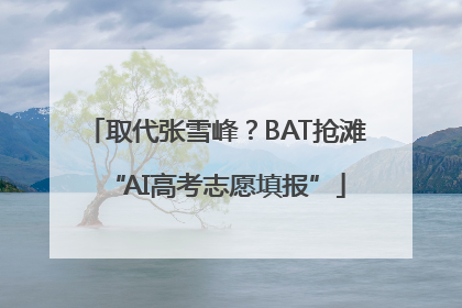 取代张雪峰？BAT抢滩“AI高考志愿填报”