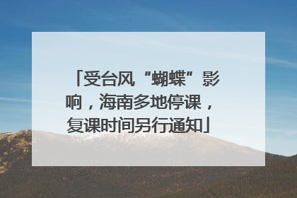 受台风“蝴蝶”影响，海南多地停课，复课时间另行通知