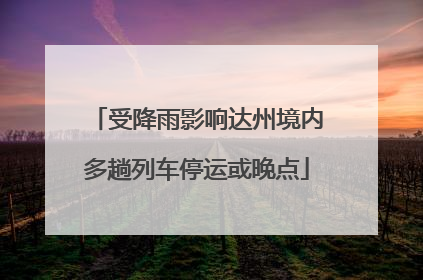 受降雨影响达州境内多趟列车停运或晚点