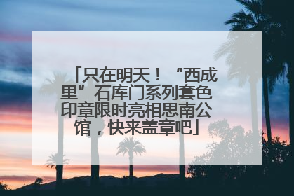 只在明天！“西成里”石库门系列套色印章限时亮相思南公馆，快来盖章吧