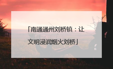 南通通州刘桥镇：让文明浸润烟火刘桥