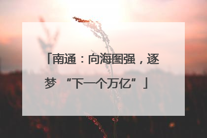 南通：向海图强，逐梦 “下一个万亿”