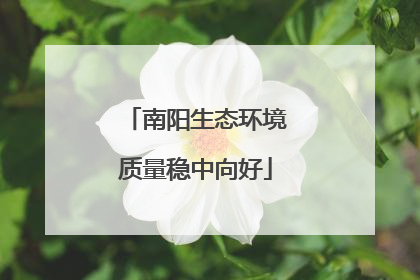 南阳生态环境质量稳中向好