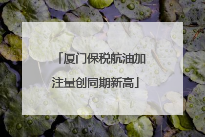 厦门保税航油加注量创同期新高