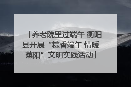 养老院里过端午 衡阳县开展“粽香端午 情暖蒸阳”文明实践活动