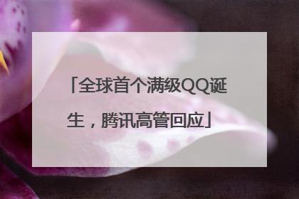 全球首个满级QQ诞生，腾讯高管回应