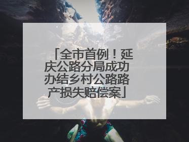 全市首例！延庆公路分局成功办结乡村公路路产损失赔偿案